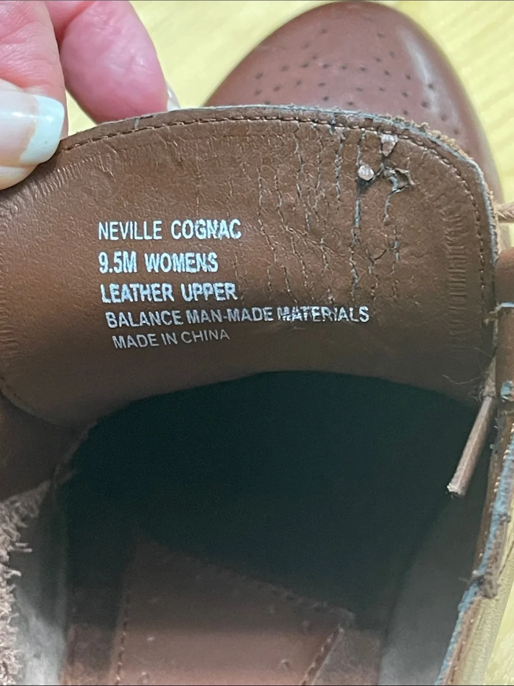 NWOT Vintage G.H. Bass & Co Cognac Leather Wingtip Oxford Lace-up Boots 9.5 - Picture 12 of 17